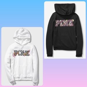 VS PINK perfect pullover hoodie floral logo